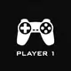 Футболки парные "Player 1 / Player 2", Черный, английский, XXL, XXL