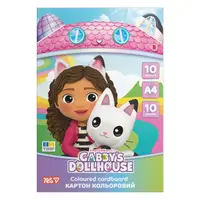Картон кольоровий односторонній А4 YES Gabby Dollhouse 956847 10 аркушів