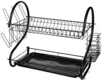 Сушилка для посуды двухуровневая Ofenbach KM-100404 52х24.5х37 см черная