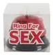 Звонок настольный "RING FOR SEX" бордовый
