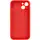 Cиликоновый чехол для iPhone 14 - Full Camera с микрофиброй (Лого), Red