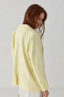 Жіночий класичний однотонний жакет - лимонний колір, ONE SIZE