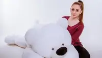Велика м'яка іграшка ведмідь Умка 180 см білий