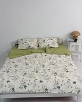 Постільна білизна сімейна Dushka Home Сатин 21076 160х215х2 см