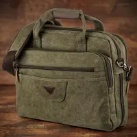 Сумка текстильная для ноутбука Vintage 20185 Зеленая