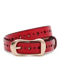 Женский кожаный ремень Borsa Leather CV1ZK-019r-red
