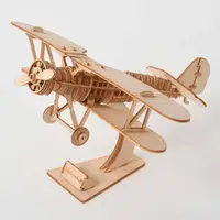3D деревянный конструктор  Wooden Art модель Биплан