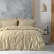 Постельное белье сатин premium Lotus Home - Dakota бежевый семейный
