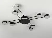 Люстра світлодіодна стельова LED світильник для квартири на стелю лед 27559 Чорний 10х100х100 см.