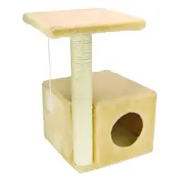Будка дряпка для котов Виола серая 57*33*33 см Беж