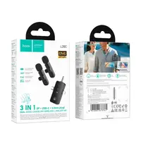 Микрофон HOCO Fair dual-mic wireless microphone L20C (iP/Type-C/3.5) |ENC, 2.4G|