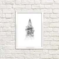 Постер в рамке Біг-Бен 15x21 см, A5 (WMT5_ART055_WH)