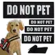 Набор шевронов 4 шт с липучкой Do Not Pet, для служебных собак, кинологов, кинологическая служба, нашивка,