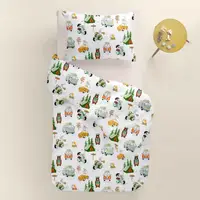 Подростковая постель с простыней на резинке FOREST ANIMALS CS4