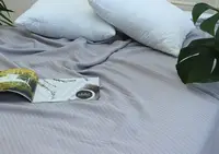 Простирадло-покривало піке 200х235 см. Смуга сіра