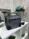 Серый фон черные буквы - стильный каркасный клатч на два отдельных отделения на молнии 0325-6