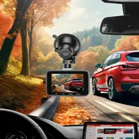 Відеореєстратор HOCO Driving recorder with 3-inch display (with rear camera) DV6 |1080p/30FPS front, 720p rear, G Sessor|