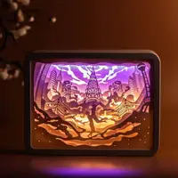 3D настольная картина-ночник "Путешевствие вокруг света" 3DTOYSLAMP