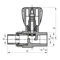 Вентиль радіаторний прямий PPR 20x1/2 (KOER K0165.PRO) (KP0213)