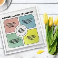 Піднос (таця) квадратний з дерева Формула ідеального сніданку 30x30x4 см (PDN_19M021_WH)
