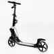 Двухколесный складной самокат Best Scooter, фонарик, 2 амортизатора. Black and white (114437)