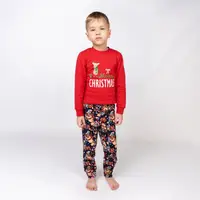 Пижама детская новогодняя с причесом оленя Merry Christmas