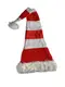Шляпка новогодняя красно-белая с помпоном