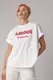 Футболка oversize з написом Amour - білий цвет, S
