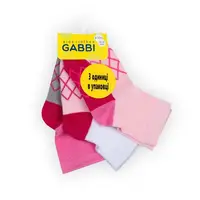 Шкарпетки дитячі для дівчинки GABBI NSD-461/3 розмір 8-10 (комплект 3 шт.) (90473)