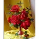 Алмазная мозаика "Бархатно-красные розы", 30х40 см