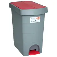 Ведро с педалью Planet Pelican 20 л серо-красное