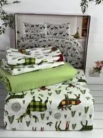 Mark yesil Полуторний розмір. Фланелева постільна білизна. Romeo Туреччина.