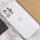 Cиликоновый чехол для iPhone 14 Pro - Full Camera с микрофиброй (Лого), White