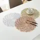 Сервировочная салфетка под горячее круглая, коврик сервировочный серебристый набор 2 шт