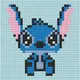 Алмазная мозаика (мини) Стич (Stitch), 10х10 см