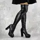 Женские ботфорты Fashion Gina 1347 40 размер 25,5 см Черный