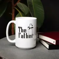 Чашка "The father", Білий, англійська, Крафтова коробка, 425 мл