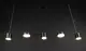 Люстра светодиодная подвесная LED светильник для квартиры на потолок лэд 27714 Черный 25-130х10х120 см.