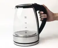 Электрический стеклянный чайник Goldteller MG-05 BLACK 1500W, 1.8 л