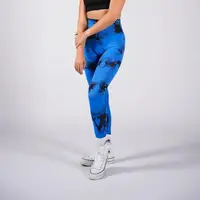Легінси жіночі спортивні з пуш-ап Tie Dye 18708 M синій мармур