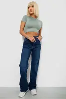 Джинси жіночі Long Straight fit, колір синій, 244R1258-0155