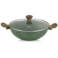 Сковорода WOK с крышкой Fissman Malachite AL-4309-30 30 см
