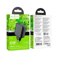 Адаптер сетевой HOCO Supply charger CS27A |1USB/3Type-C,67W/3A, PD/QC|