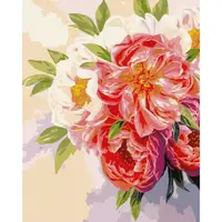 Картина по номерам "Пионовое настроение" ©annasteshka Идейка KHO3117 40х50 см