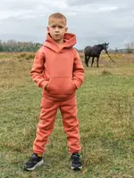 Дитячий теплий костюм із тканини тринитка