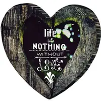 Подушка сердце 3D Life is nothing without love 40х40х7,5 см 3DPS_WOL002