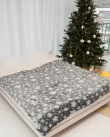 Плед Dushka Home Новорічний 20959 200х230 см темно-сірий