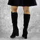 Женские сапоги на каблуке Fashion Luna 1450 37 размер 24 см Черный