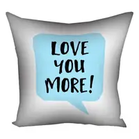 Подушка c принтом габардиновая Love you more! 50x50 см (5P_17L106)