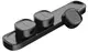 Магнитный держатель проводов Baseus Peas Cable Clip, Black (ACWDJ-01)
